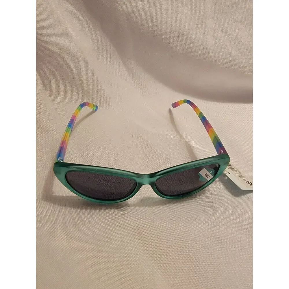 Piranha KIdz Sunglasses Rainbow Arms Green Frames Style # 62159
